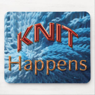Knit Happens Mousepad (blue swirl)