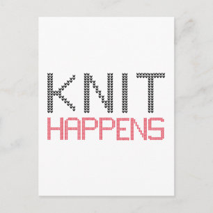 knit happens postcard