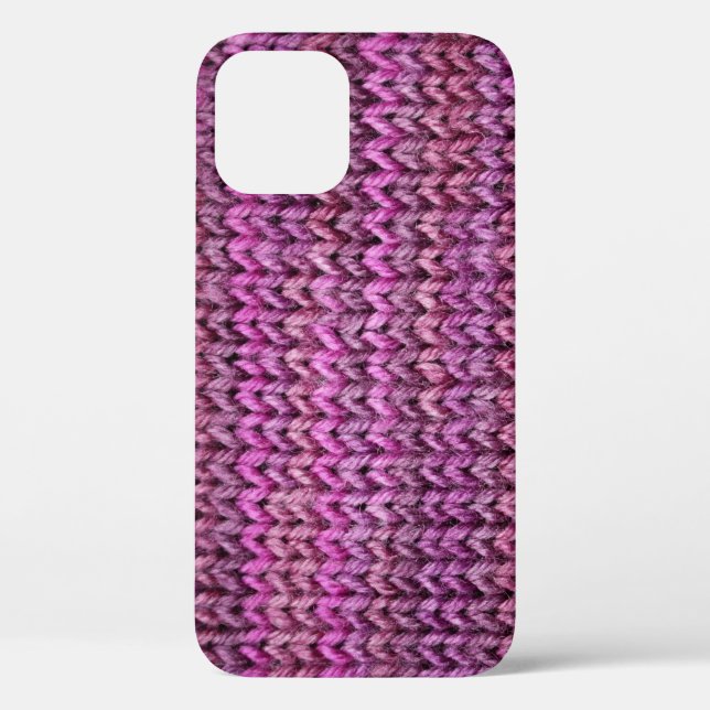 Knit Harmony: Purple Stripe Texture Case-Mate iPhone Case (Back)