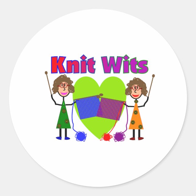 Knit Lovers Gifts Classic Round Sticker (Front)