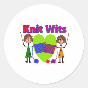 Knit Lovers Gifts Classic Round Sticker