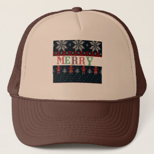 knit Merry  Christmas Trucker Hat