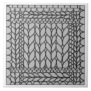 KNIT PURL GRAY Ceramic Tile / Grey