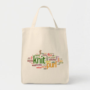 Knit Purl Grocery Bag