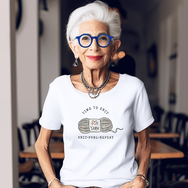 Knit Purl Repeat Knitters Tri-Blend Shirt (Creator Uploaded)