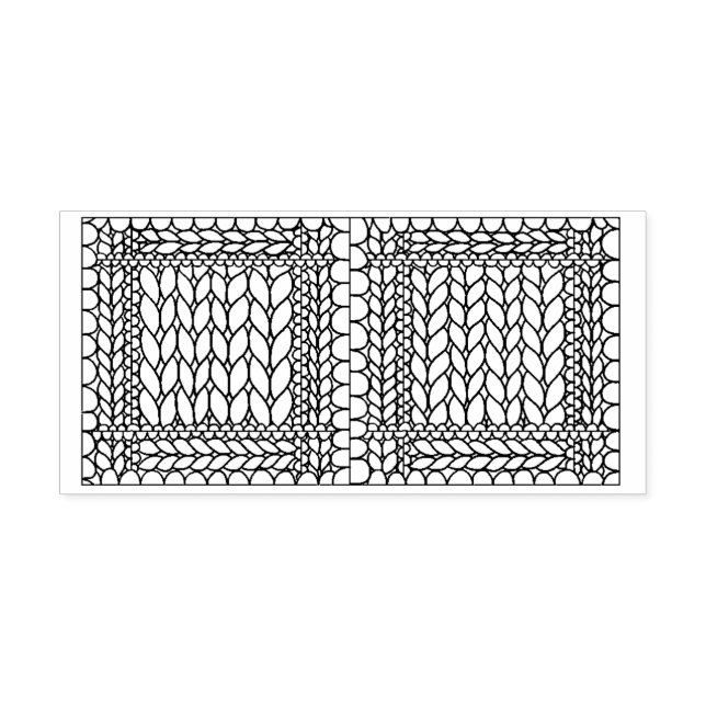 KNIT PURL Self-Inking Rubber Stamp  (Design)