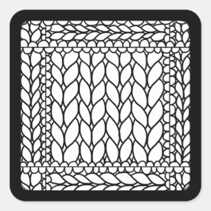 KNIT PURL Small Square Stickers II 