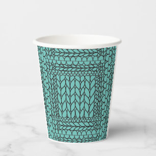 KNIT PURL TEAL Paper Cups 