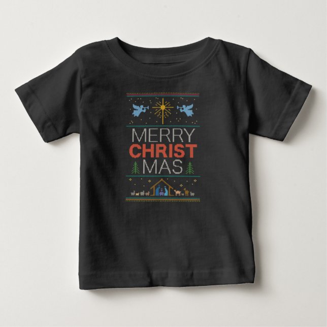 Knit Religious Christian Ugly Christmas Sweater (Front)