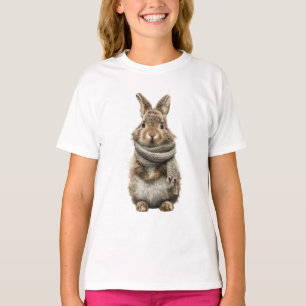 Knit Scarf Wild Rabbit Kids T-Shirt