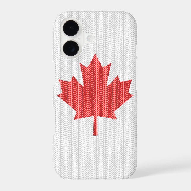 Knit Style Maple Leaf Knitting Motif (Back)