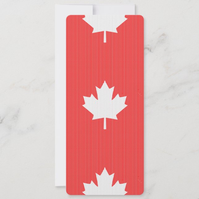 Knit Style Maple Leaf Knitting Motif (Front)