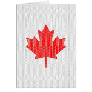 Knit Style Maple Leaf Knitting Motif