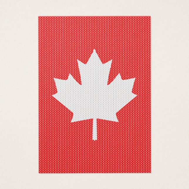 Knit Style Maple Leaf Knitting Motif (Front)