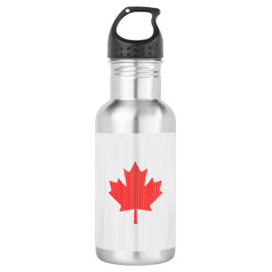 Knit Style Maple Leaf Knitting Motif 532 Ml Water Bottle