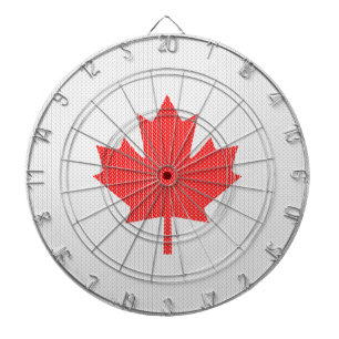 Knit Style Maple Leaf Knitting Motif Dartboard