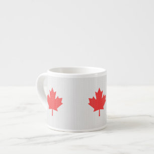 Knit Style Maple Leaf Knitting Motif Espresso Cup