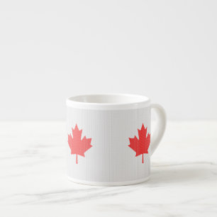 Knit Style Maple Leaf Knitting Motif Espresso Cup