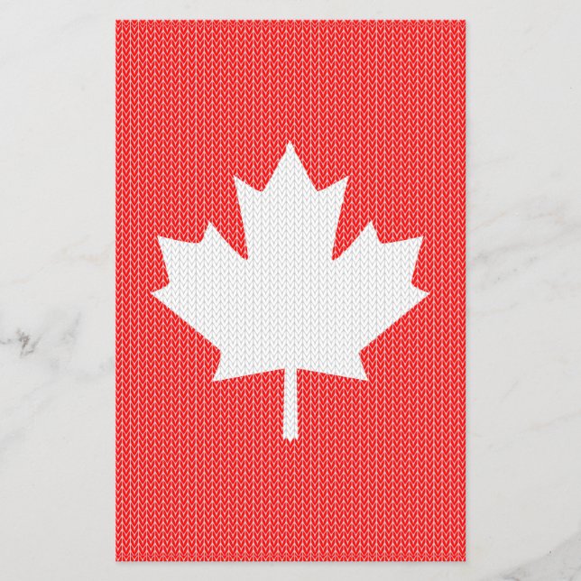 Knit Style Maple Leaf Knitting Motif Flyer (Front)
