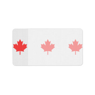 Knit Style Maple Leaf Knitting Motif Label