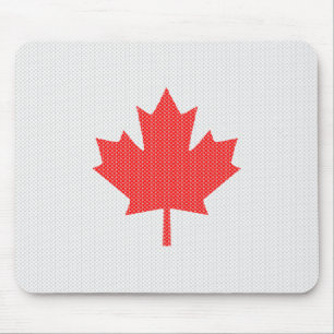 Knit Style Maple Leaf Knitting Motif Mouse Mat