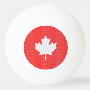 Knit Style Maple Leaf Knitting Motif Ping Pong Ball