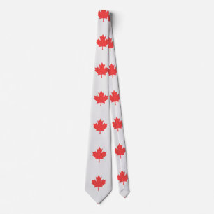 Knit Style Maple Leaf Knitting Motif Tie