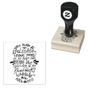 Knit Together in Mother's Womb  Rubber Stamp