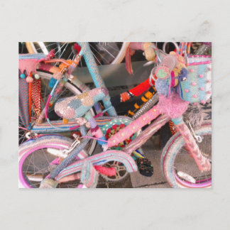 Knitted Bicycle Accessories Postcard