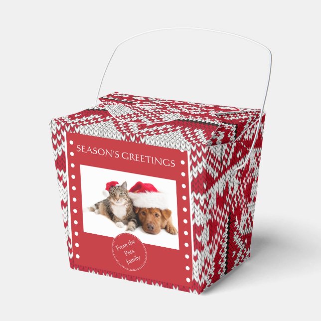 Knitted Christmas Favour Box (Front Side)