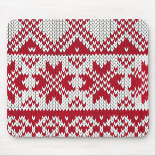 Knitted Christmas Mouse Mat