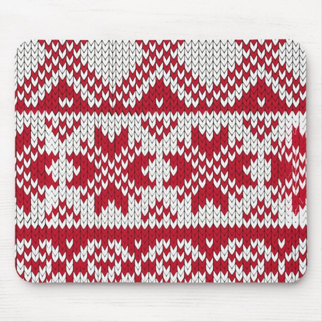 Knitted Christmas Mouse Mat (Front)