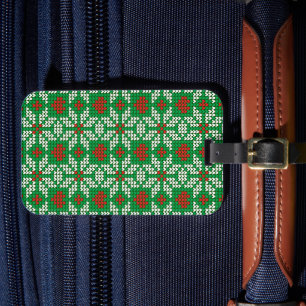 Knitted Christmas pattern Luggage Tag