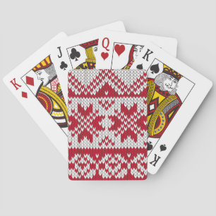 Knitted Christmas Playing Cards