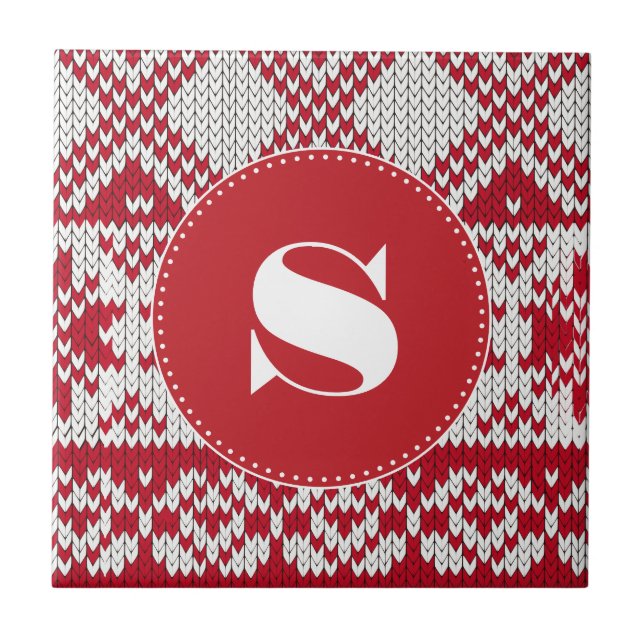 Knitted  Christmas Tile (Front)