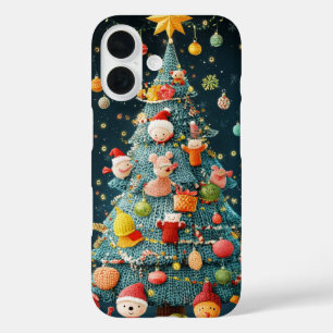 Knitted Christmas Tree Festive Ornaments Cute  iPhone 16 Case