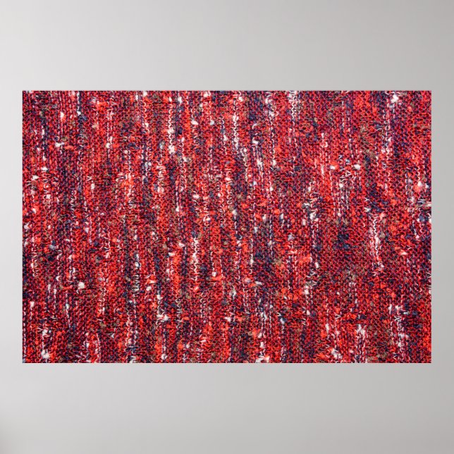 Knitted colored texture background. poster (Front)