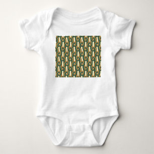 Knitted colours: hand-drawn seamless pattern. baby bodysuit