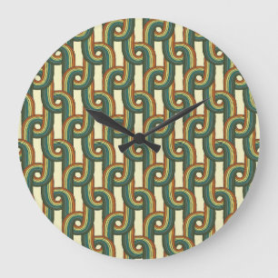 Knitted colours: hand-drawn seamless pattern. large clock