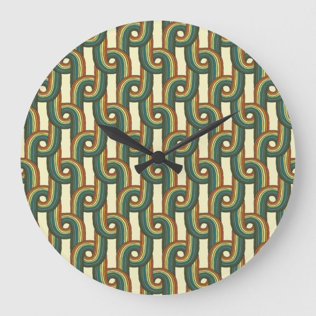 Knitted colours: hand-drawn seamless pattern. large clock (Front)