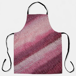 Knitted fabric texture, purple-pink abstract. apron