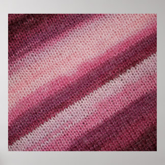 Knitted fabric texture, purple-pink abstract. poster