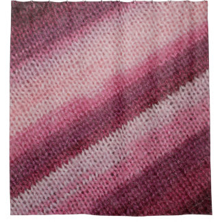 Knitted fabric texture, purple-pink abstract. shower curtain