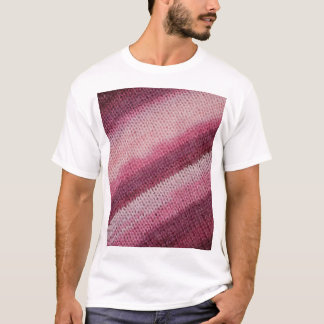 Knitted fabric texture, purple-pink abstract. T-Shirt