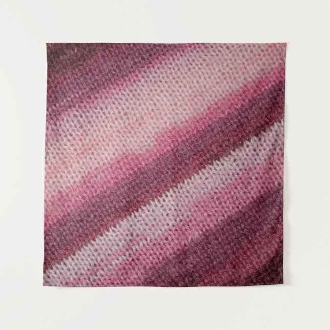 Knitted fabric texture, purple-pink abstract. tapestry (Front)