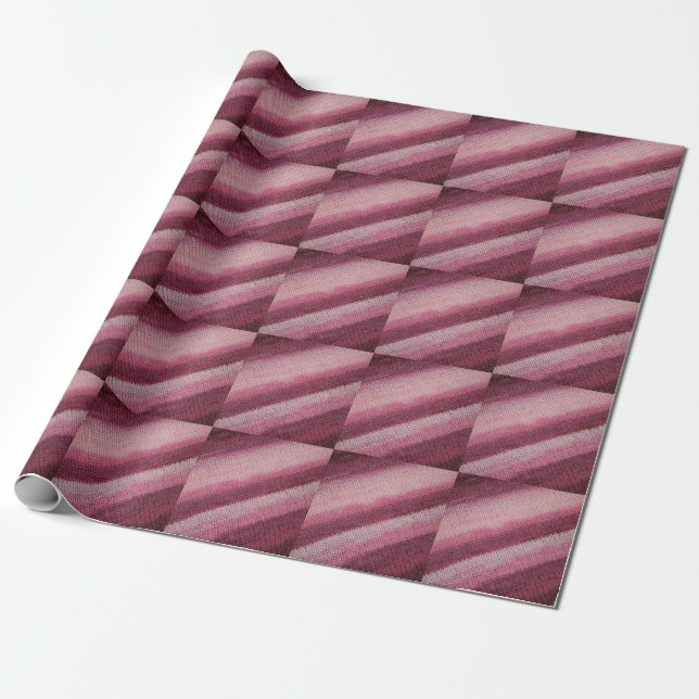 Knitted fabric texture, purple-pink abstract. wrapping paper (Unrolled)