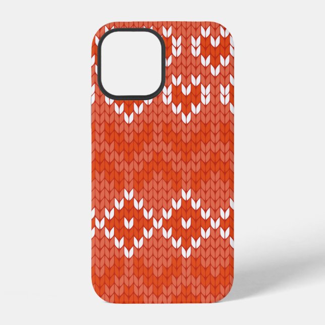 knitted geometric seamless pattern iPhone case (Back)