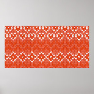 knitted geometric seamless pattern poster