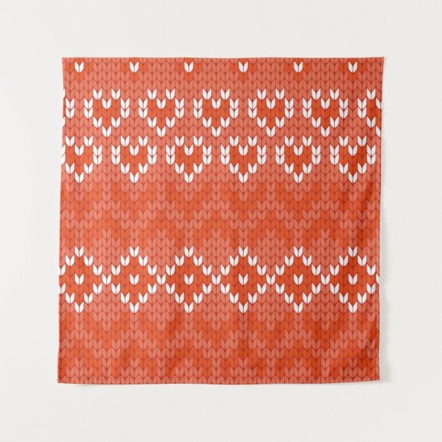 knitted geometric seamless pattern tapestry (Front)