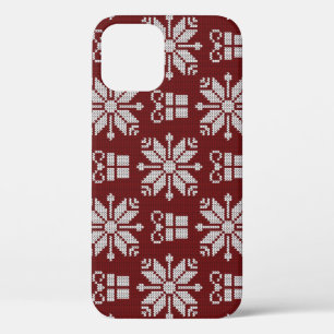 Knitted Gifts: Vintage Winter Pattern. iPhone 12 Case